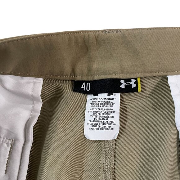 Under Armour Hybrid Shorts Men's Size 40 Waist Khaki Golf Casual - Picture 3 of 4